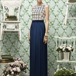 Lela Rose lr182 dress in midnight blue