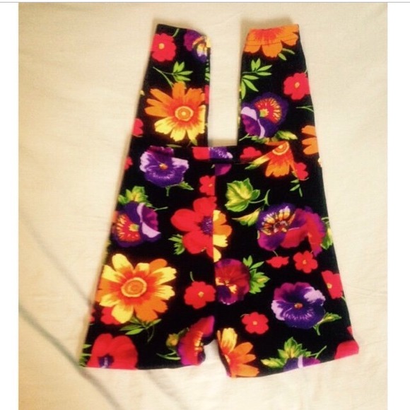 American Apparel Floral Hippy Leggings