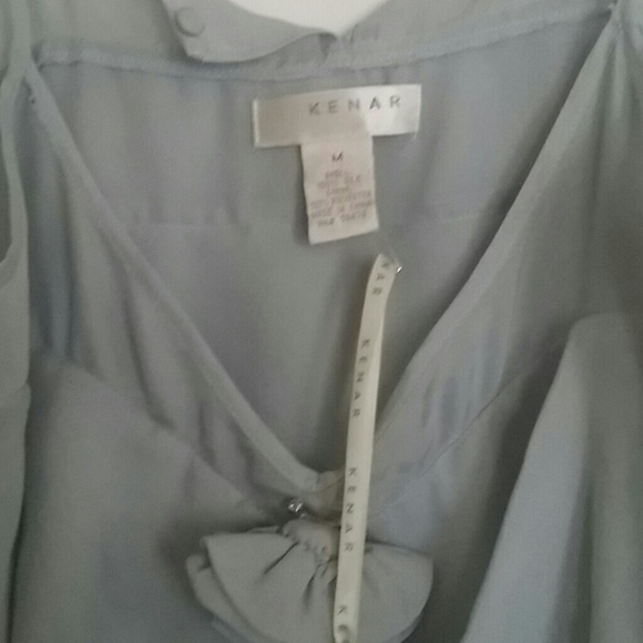 SOLD Chiffon Gray sexy ruffled blouse - Picture 2 of 3