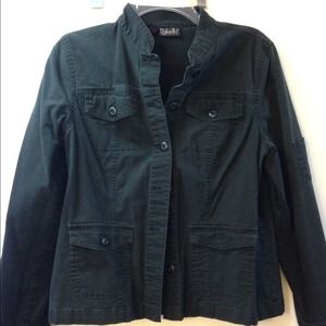 Military style black jacket