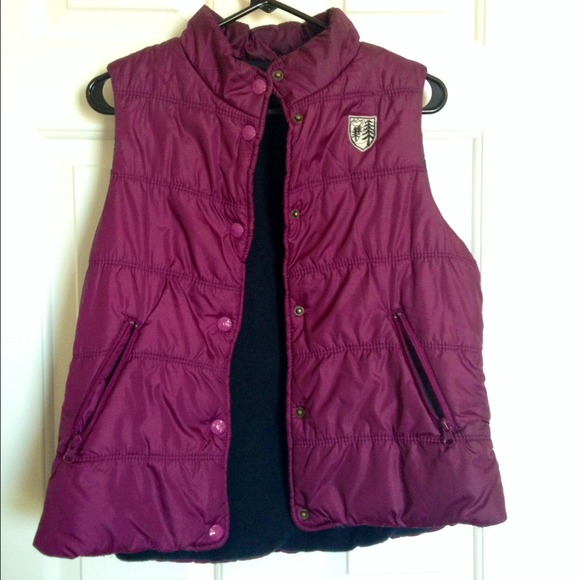 Deep Purple button up winter vest