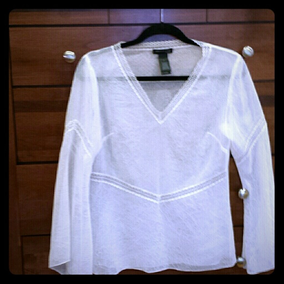 Kenneth Cole sheer blouse