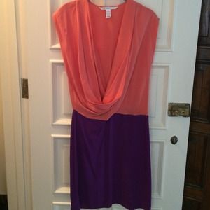 DVF Colorblock Silk Dress