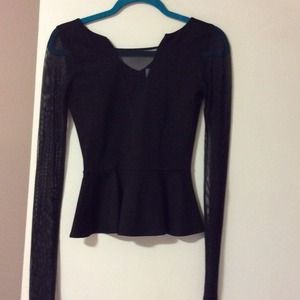 Blk evening dress top