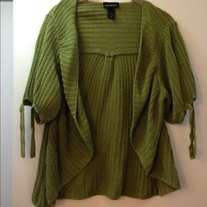 Green knit shrug
