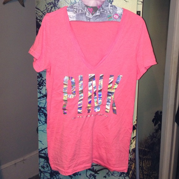 Victoria's Secret Tops - Pink Victoria Secret short sleeve shirt