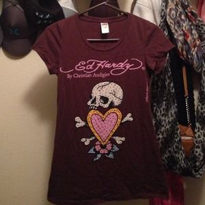 Ed Hardy rhinestone shirt