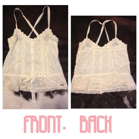 White lace detailed top