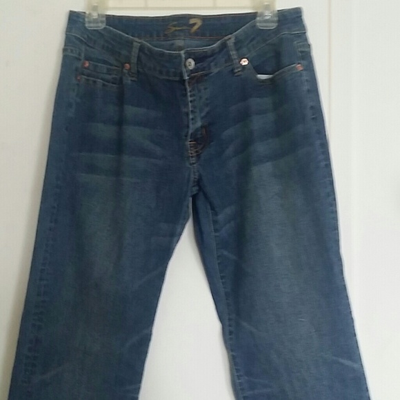 SOLDLong straight faded tiger sratched denim jeans - Picture 2 of 4