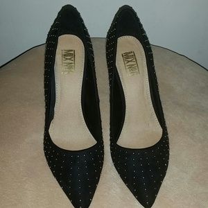 New Mix No. 6 Black stilettos with metal studs