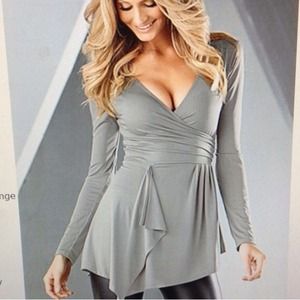 Draped babydoll top