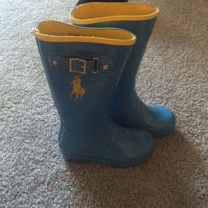 Toddler polo rain boots