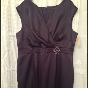 Royal purple satin dress