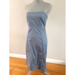 Light blue strapless sundress