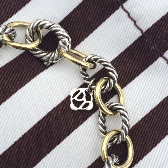 🚫SOLD David Yurman Oval Link Bracelet Medium with - Picture 2 of 4