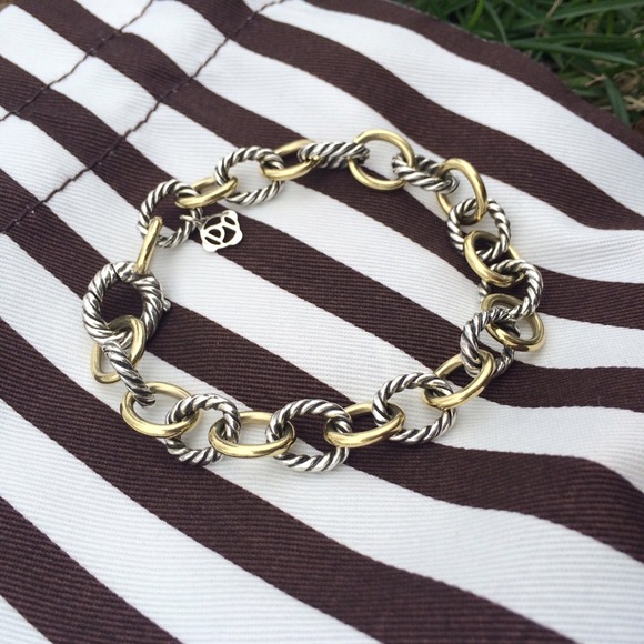 🚫SOLD David Yurman Oval Link Bracelet Medium with - Picture 3 of 4
