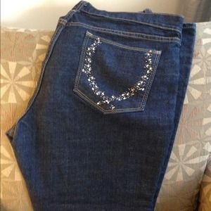 Old Navy jeans with jewel pocket embellishment.
