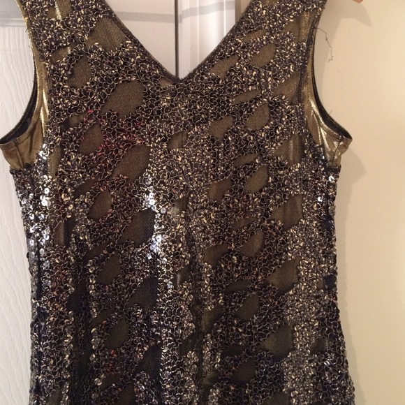 Express gold and black sequins dress. Nwt - Picture 3 of 4