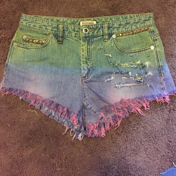 Size 4 michael kors frayed and studded shorts