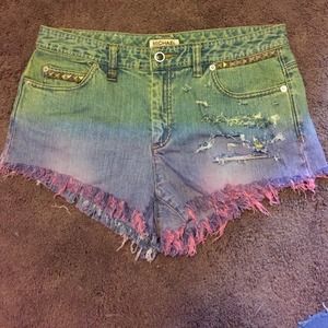 Size 4 michael kors frayed and studded shorts