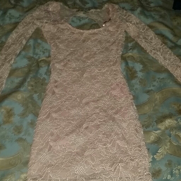Ardent B sequined lace open back dress