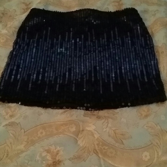 Sans Souci Sequined black and midnight blue skirt