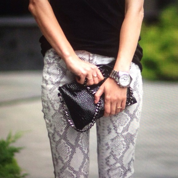 Michael Kors Jeans Grey Snakeskin print