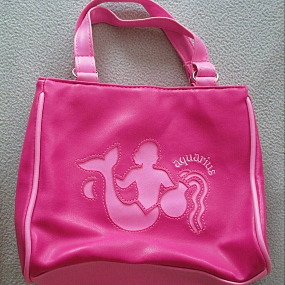 Aquarius Zodiac Pink Bag