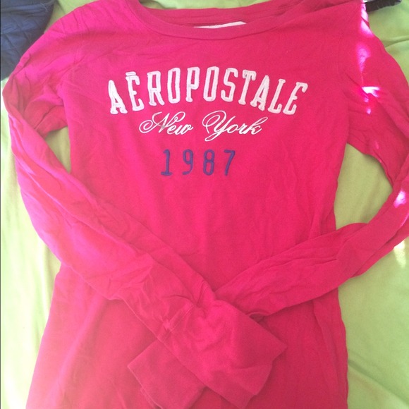 Aeropostale- pink- long sleeve shirt