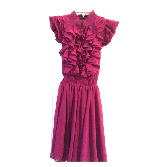 Fuchsia ruffle fun dress