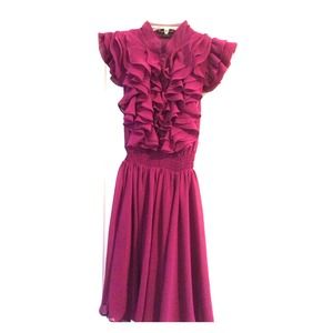 Fuchsia ruffle fun dress