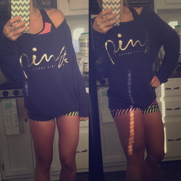 Victoria's Secret Sweaters - 💖trading Dancinbex💖 blue vs pink gold foil