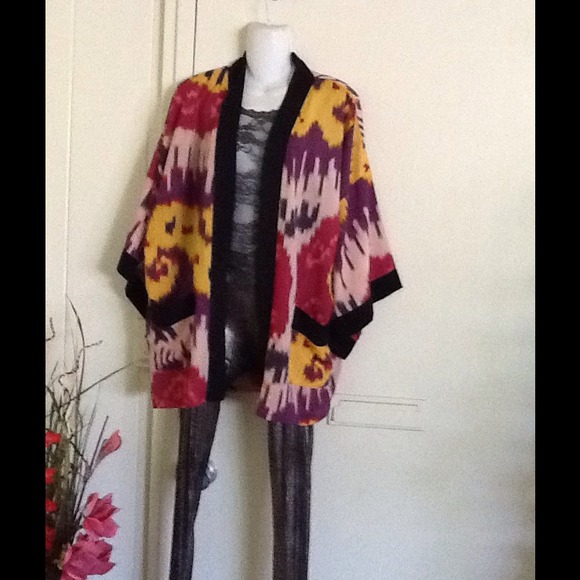 Silk Kimono Robe Watercolor