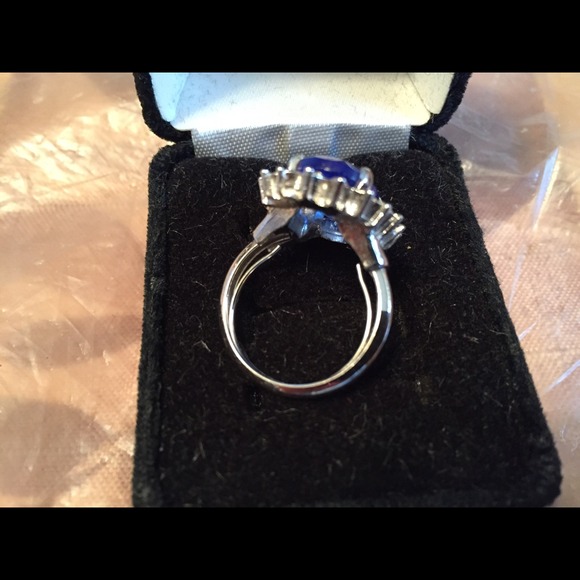 Vintage Jewelry Blue Stone Cocktail Ring Sz 7 Poshmark