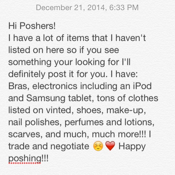 Items not listed