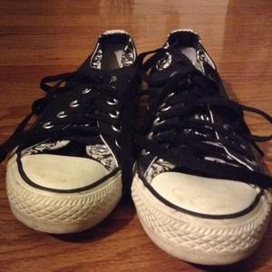 White and black converse