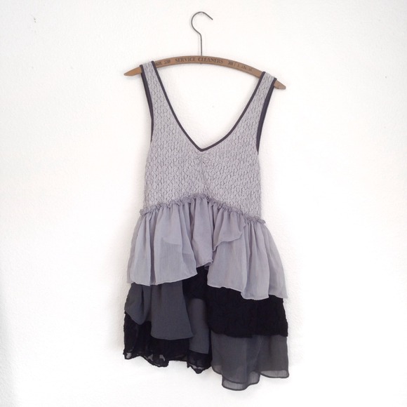 Free people ruffles lace tank