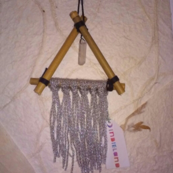 Mini Sparkly Dreamcatcher with Quartz Crystal