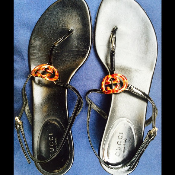 Black Gucci Sandals