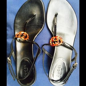 Black Gucci Sandals