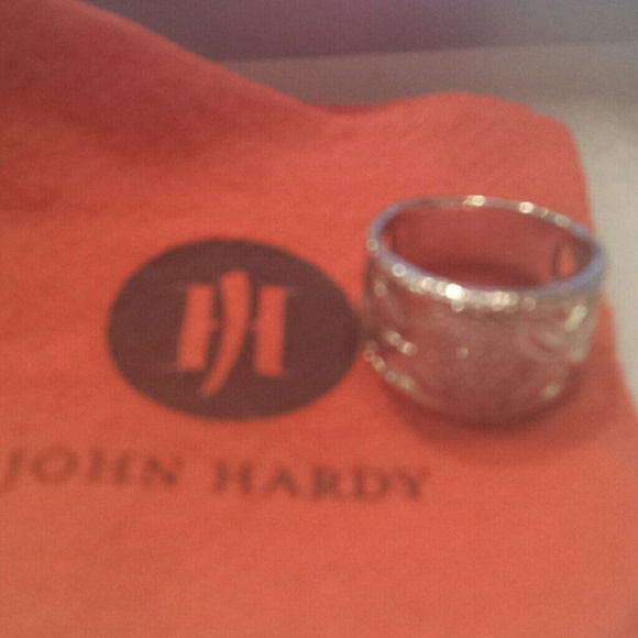 John Hardy authentic silver pave diamond ring