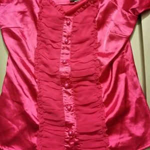 Pink silk blouse