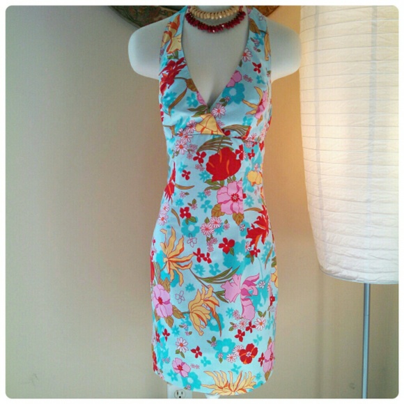 ๐ผ3X'S HP!๐ผREVERSIBLE Halter Blue X Small Dress - Picture 2 of 3