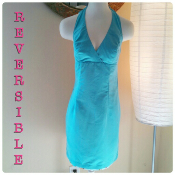 ๐ผ3X'S HP!๐ผREVERSIBLE Halter Blue X Small Dress - Picture 3 of 3