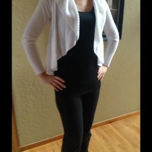 Cute White cardigan sweater.
