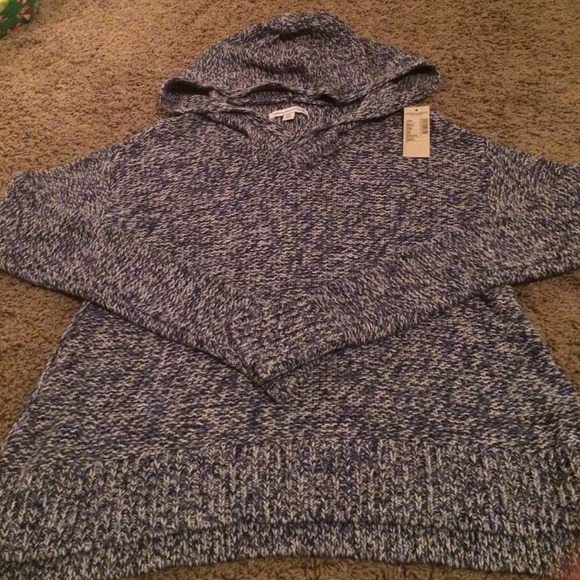 💋SALE💋Navy Marbled AE Hooded Sweater - Picture 4 of 4