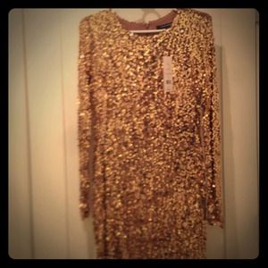 French Connection sequined long sleeve mini dress!