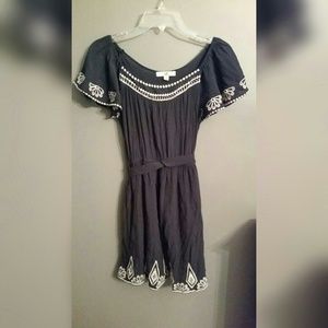 Bell sleeved dress & military style jacket