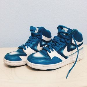 Nike Women Court Force Turquoise high tops