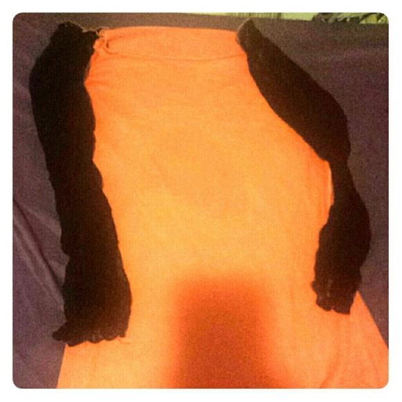 Peach & black shirt